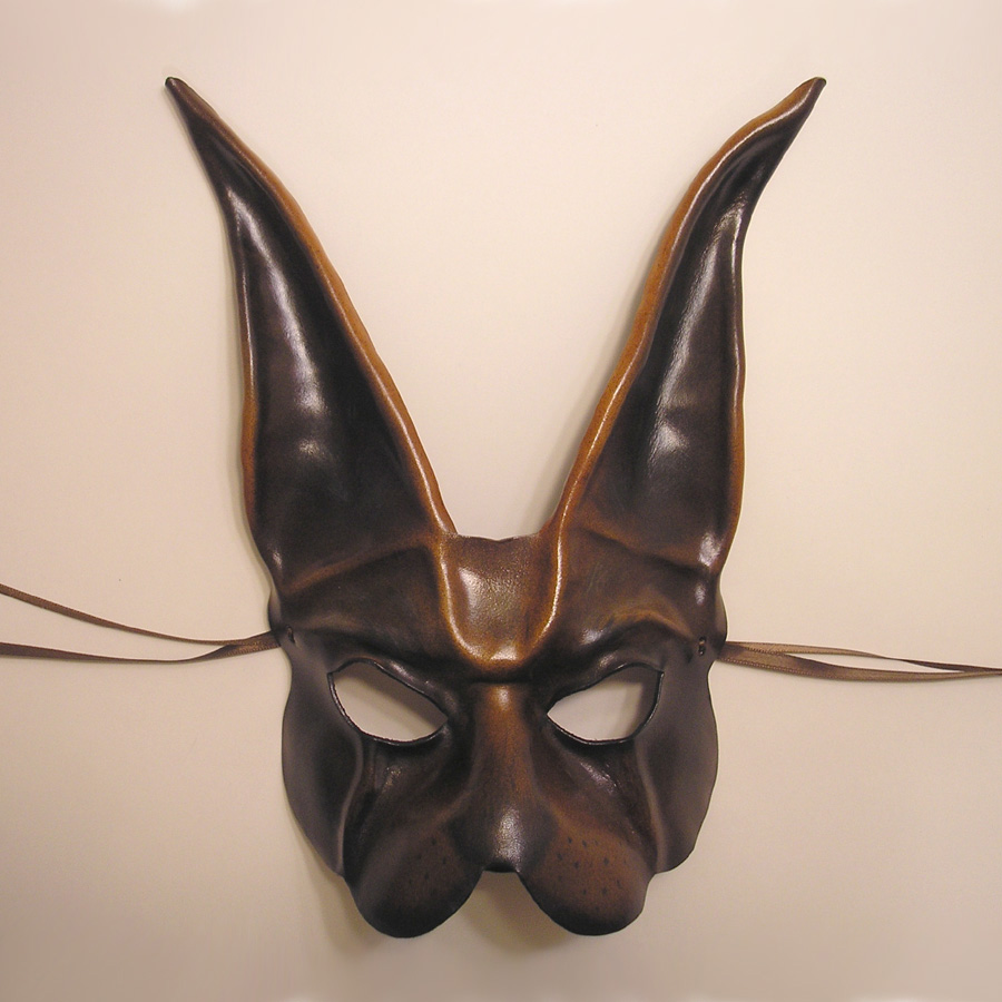 Leather Rabbit Mask Pattern Brown Rabbit Leather Mask by teonova on DeviantArt