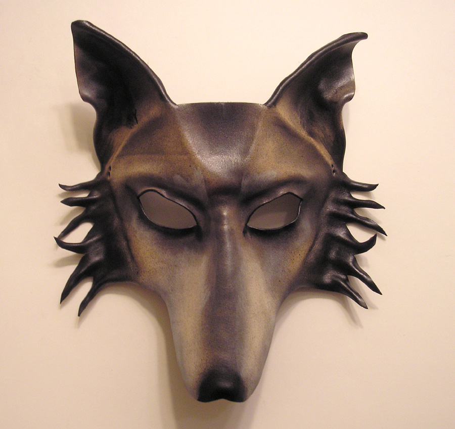 Custom Order Wolf Leather Mask