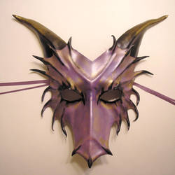 Purple Leather Dragon Mask