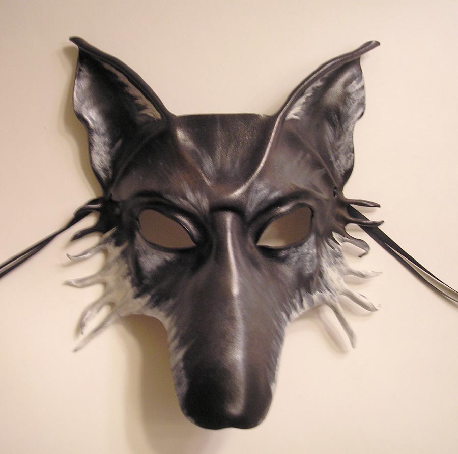 Leather Mask...Grey Wolf