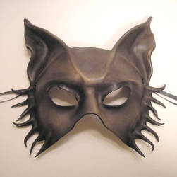 Grey Wolf Fox Dog Leather Mask
