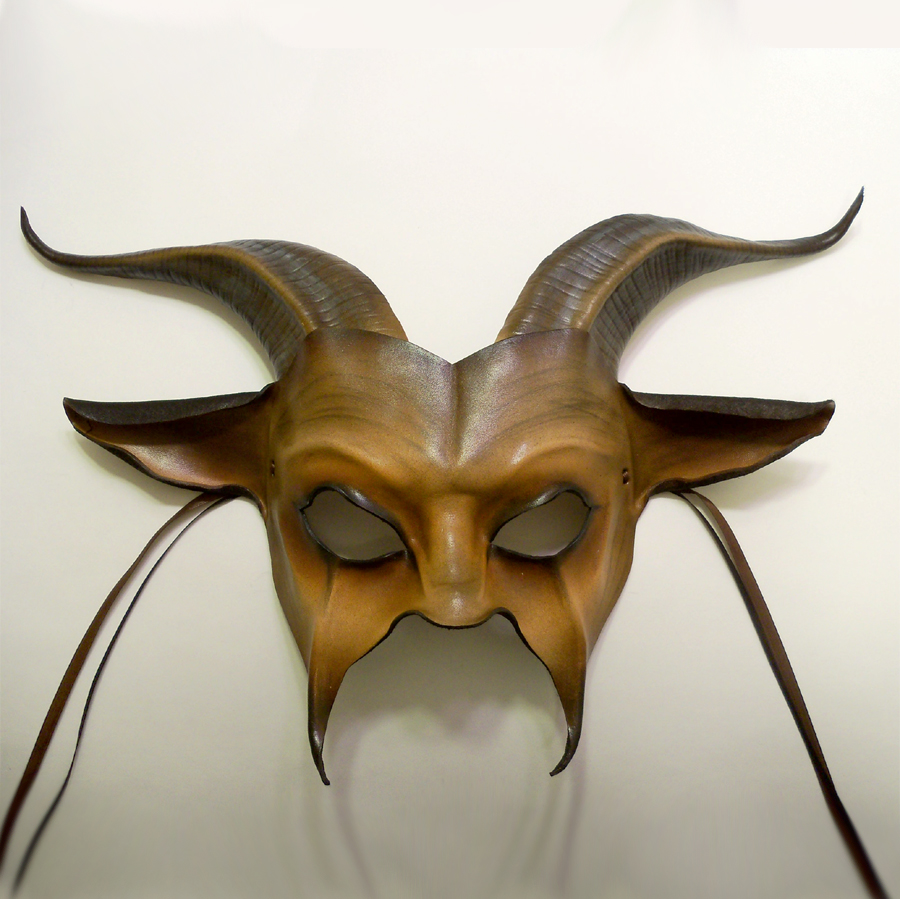 Goat Mask in Leather