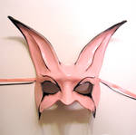 Pink Gothy Rabbit Leather Mask by teonova