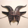 Leather Horned Goat Mask