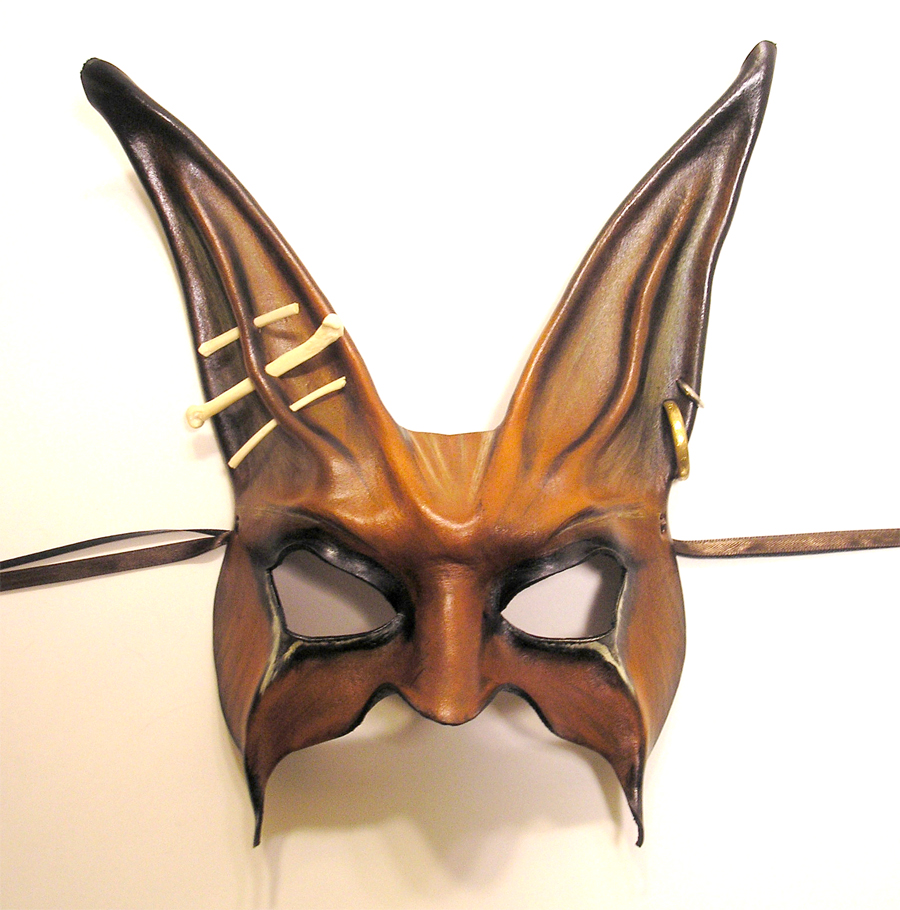 Tribal Rabbit Leather Mask