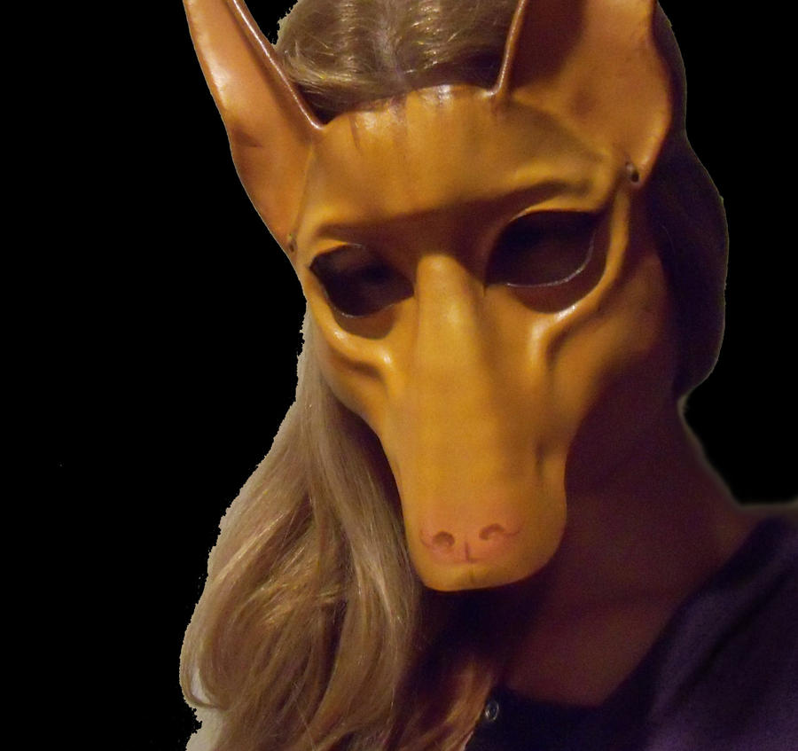 Pharaoh Hound Leather Mask dog mask jackal