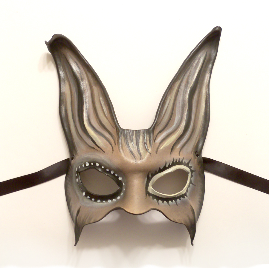 Rabbit Leather Mask freaky dark carnival