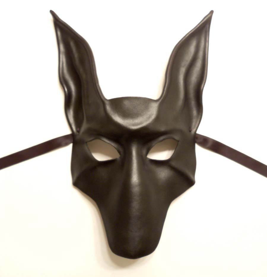 Black Jackal Anubis Leather Mask