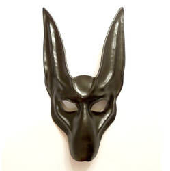 Black Jackal Leather Mask Anubis Egyptian Dog