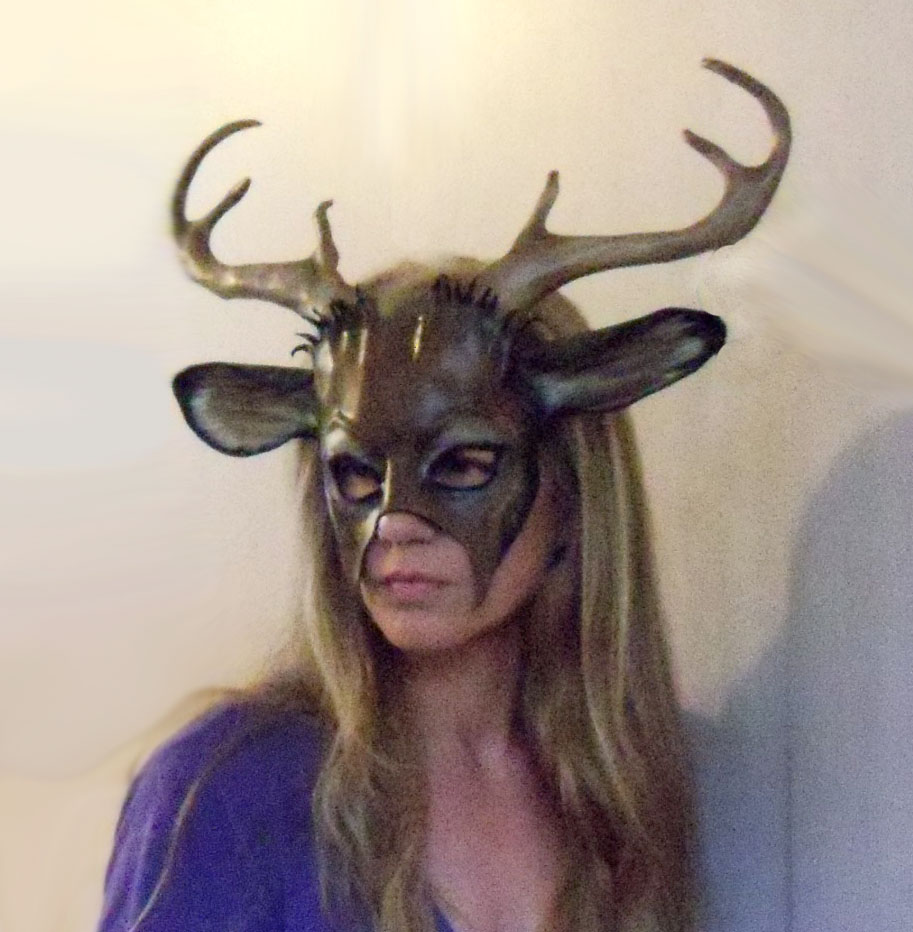 Leather Deer Mask half face version