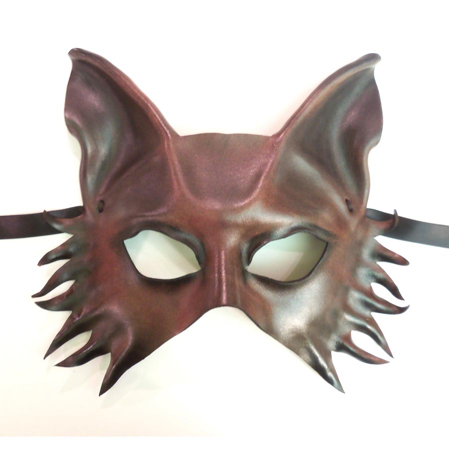 Wolf Fox Dog Shepherd Leather Mask by Teonova