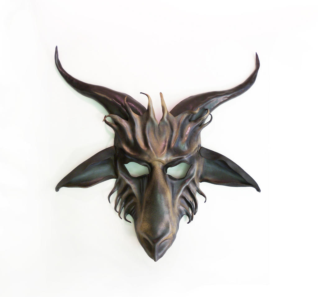 Baphomet Goat Leather Mask by Teonova by teonova