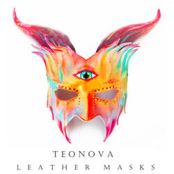 Dayglo w/  Third Eye Leather Goat Mask By Teonova