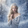 Beautiful And Perfectly Snow Fairy In A Snow Backg