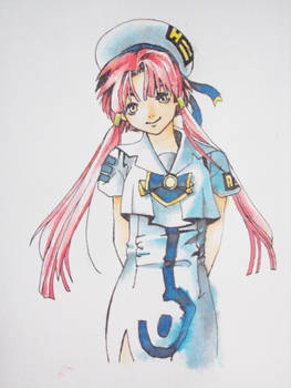 Akari Mizunashi in nankin and watercolor