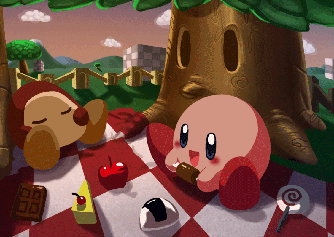 Kirby e wadle-dee gif by Dylean on DeviantArt