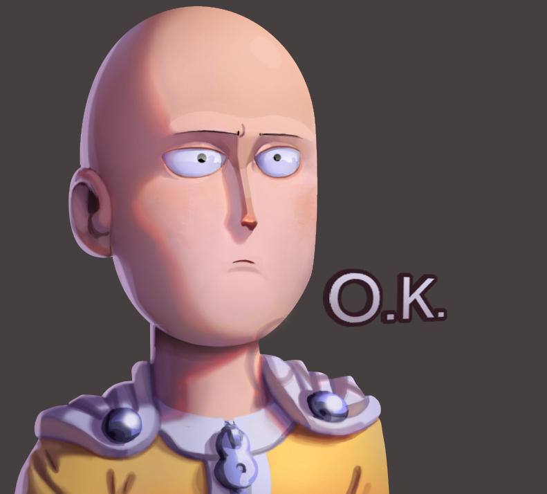 One face a day #14/365. Saitama OK (One Punch Man)