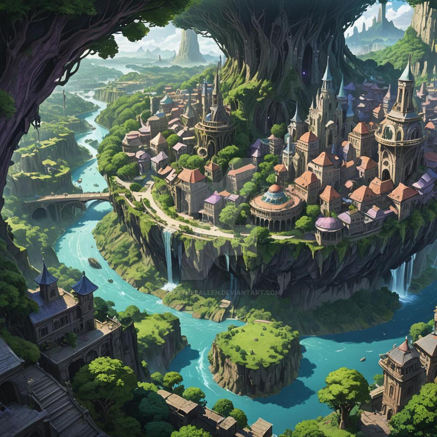 Tree City Giant Tree City by SvetTheFallen on DeviantArt