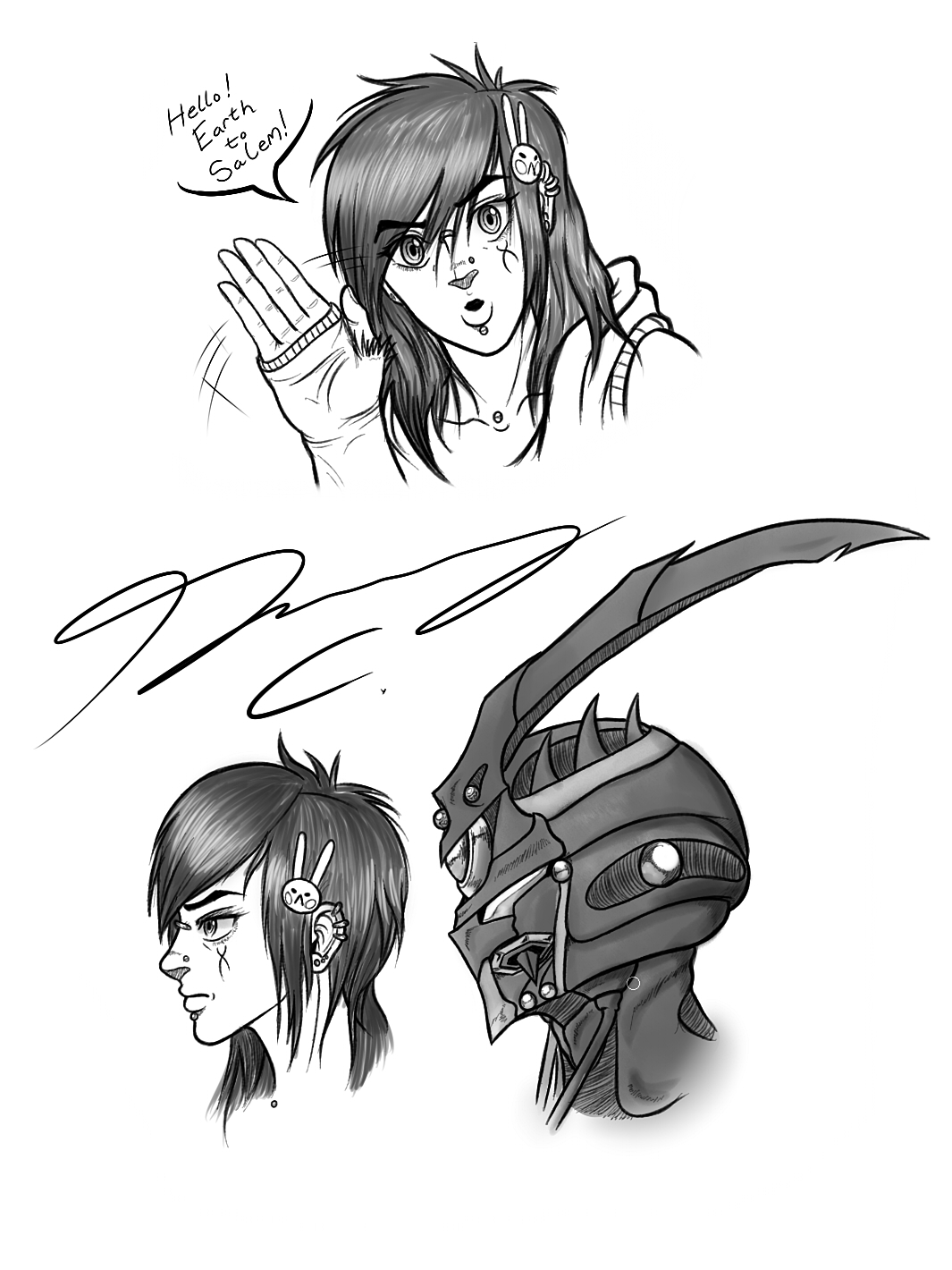 Cryptic Guyver Sketches WIP