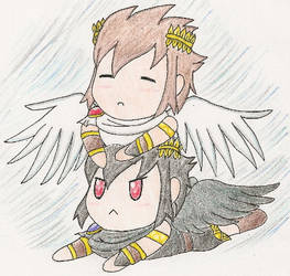 Chibi Pit and Chibi Dark Pit