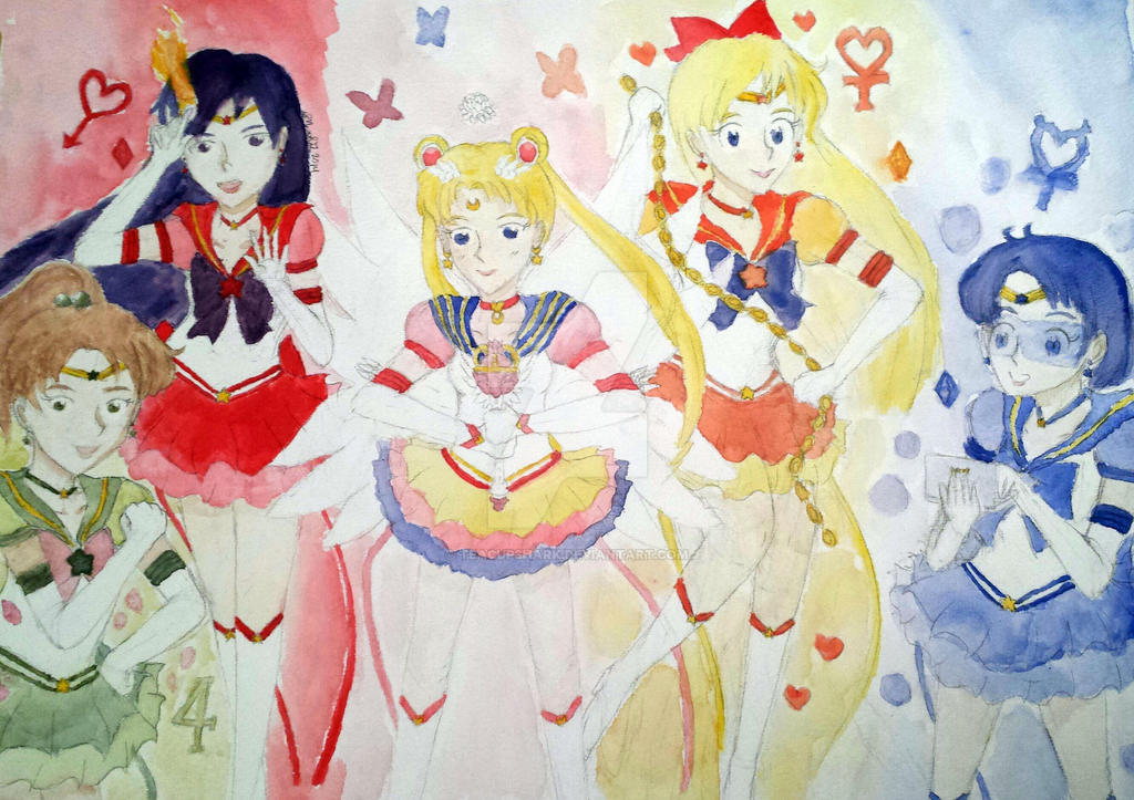 Eternal Inner Sailor Senshi Watercolor