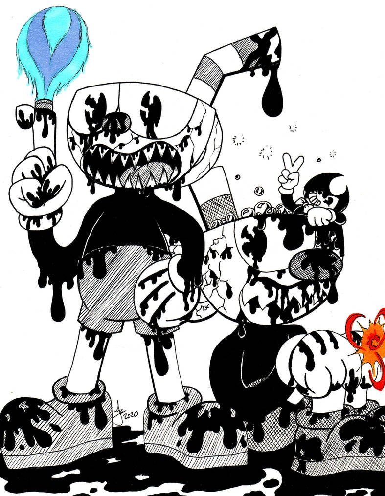 ~Cuphead and the Ink Machine~ by Razmakai on DeviantArt