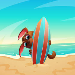 Surfing Dog