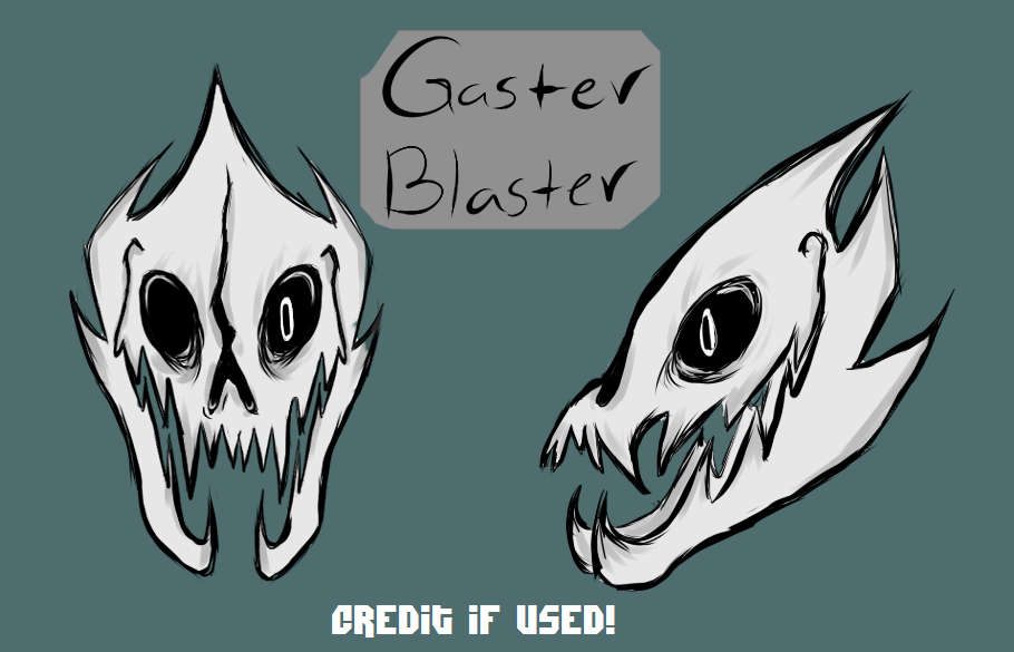Gaster blaster by Cinderbutt on DeviantArt
