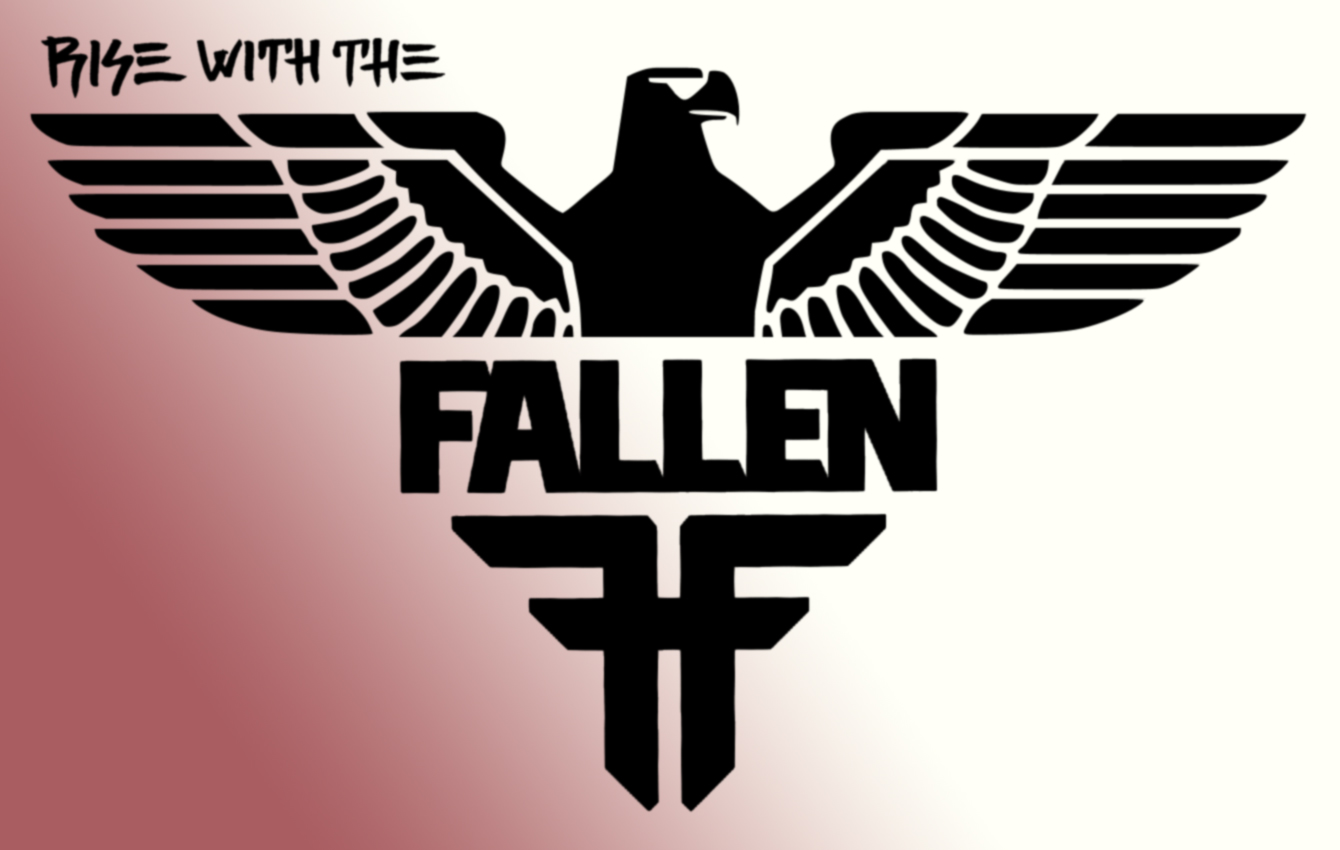 rise with the fallen logo