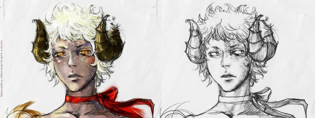 Demon and ribbon by tenaku on DeviantArt