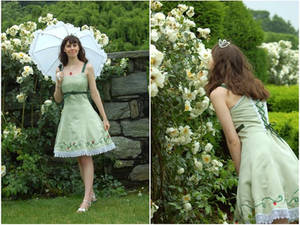 Strawberry embroidered dress