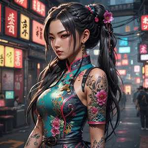 Cyberpunk Cheongsam/ qipao #3