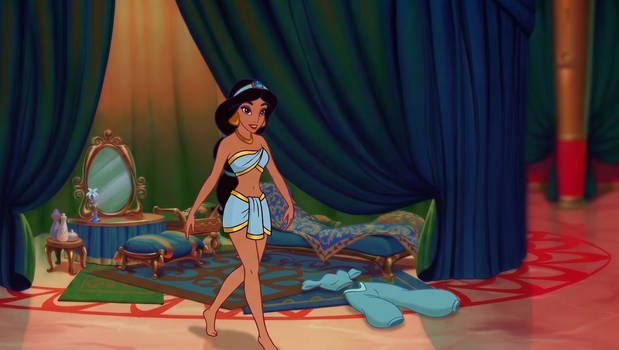 Jasmine in her Underwear in her Room