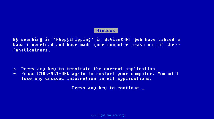 The Blue Screen of Death by sonamy98 on DeviantArt