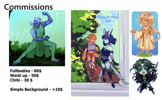 Painted Commissions Sheet