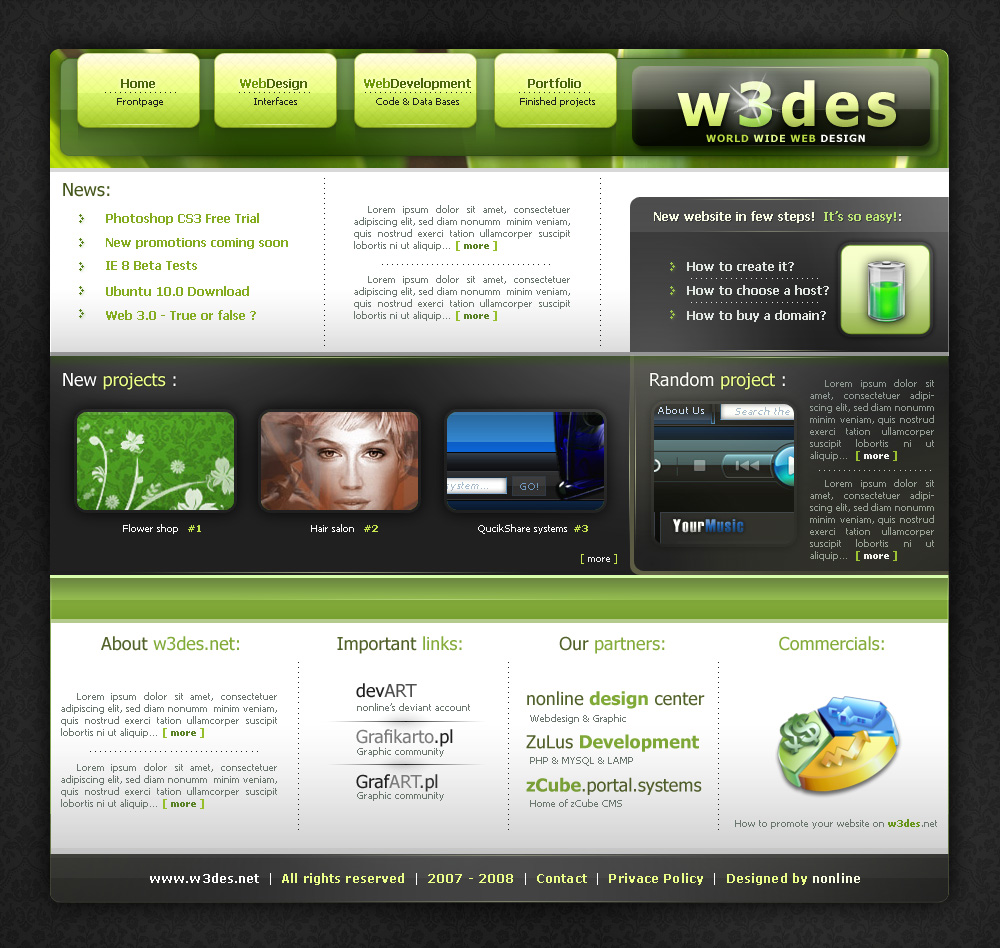 w3des.net second version