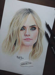 cara delevinge drawing