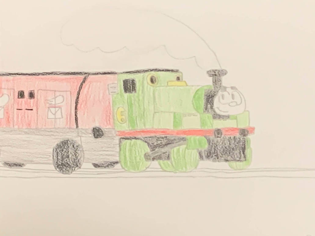 Percy the green engine by spongerav on DeviantArt