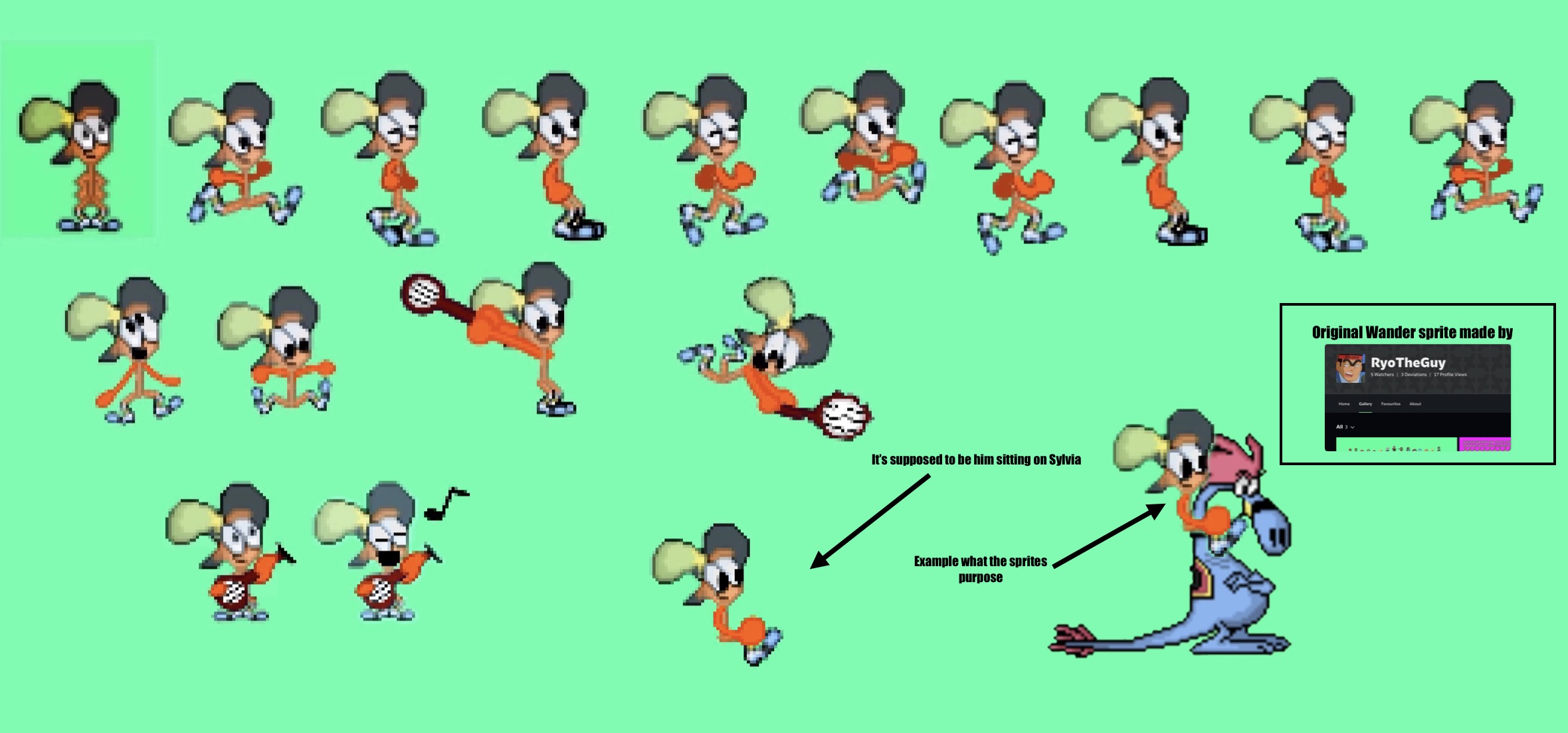 Custom Ranter Sprites Custom Wander sprite sheet by spongerav on DeviantArt