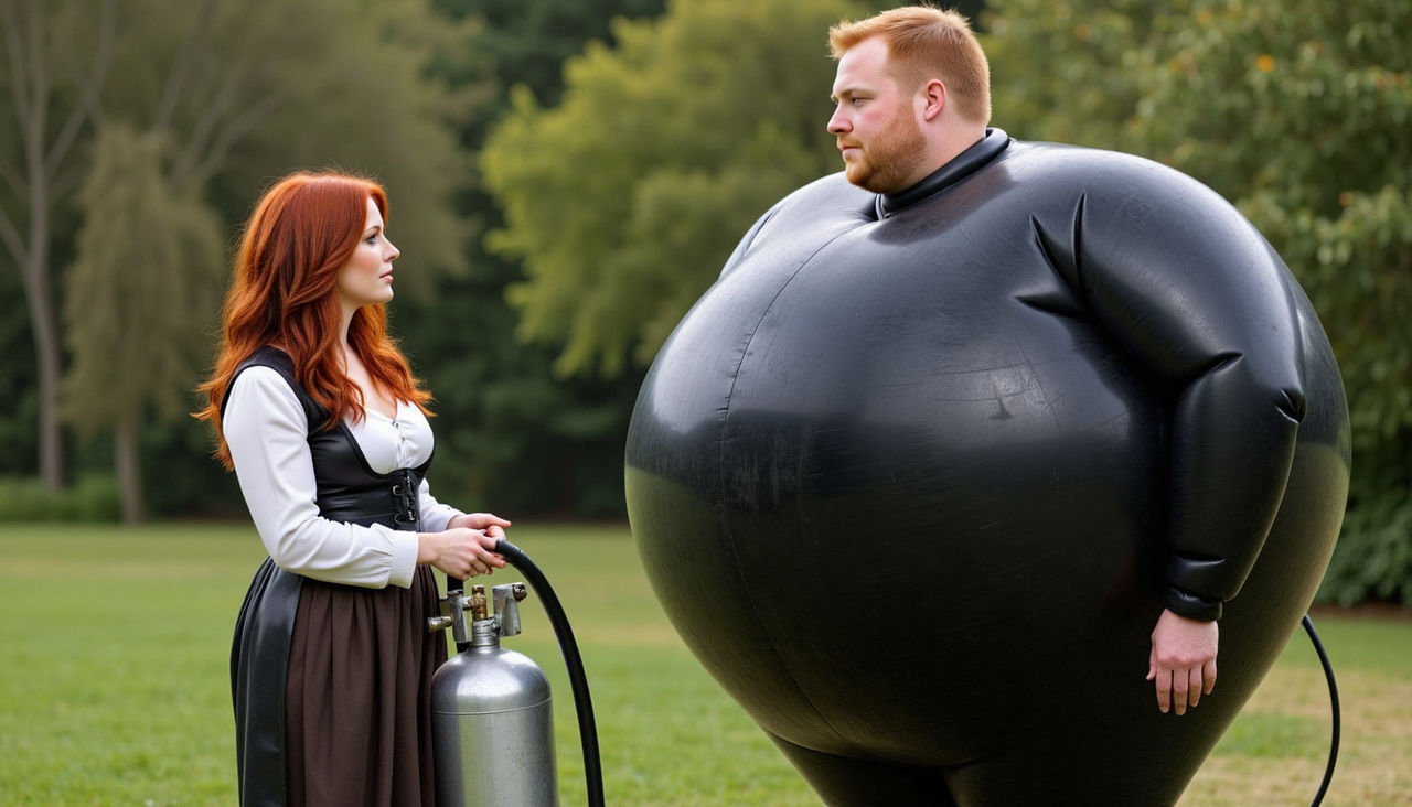 Latex suit inflation by RubberKatUK on DeviantArt