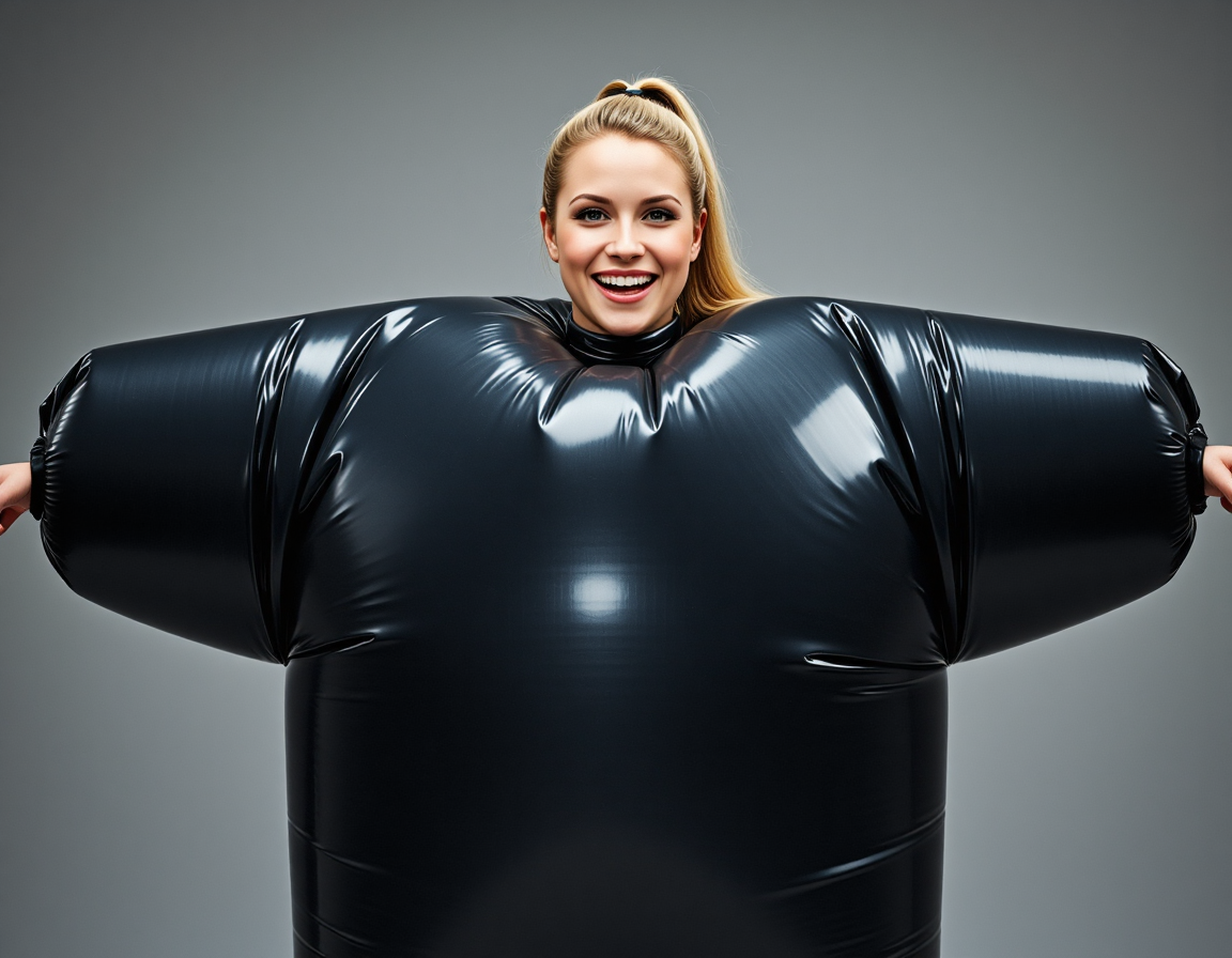 Anonymous Inflatable Inflatable Suit (Freebie) by RubberKatUK on DeviantArt