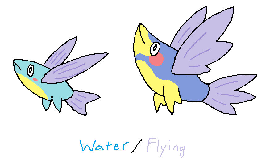 Fakemon - Flying Fish by tonyfin007 on DeviantArt