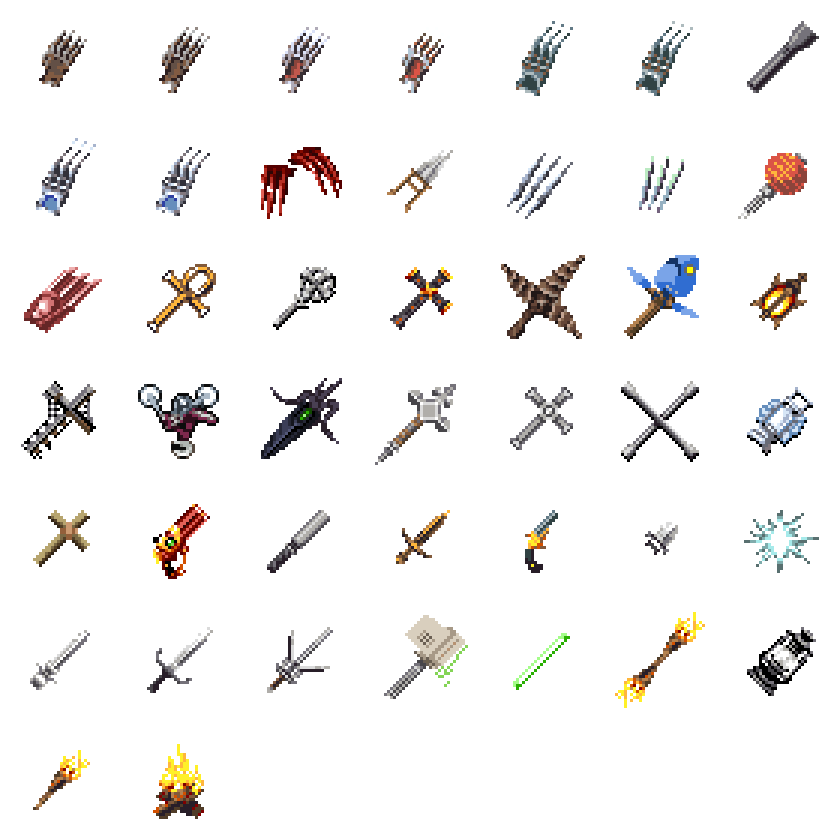 32x32 pixel weapons : r/PixelArt