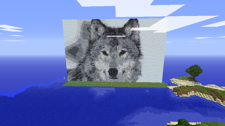 Easy Wolf Pixel Art.
