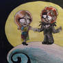 Chucky and Tiffany as Jack and Sally