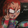 Chucky gives the finger