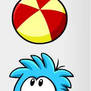 Blue Ball Playing Puffle