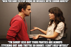 New Girl Wedgie Caption