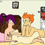 Fry and Leela love moment