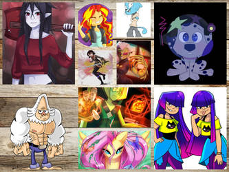 10 favorite modern cartoon characters collage
